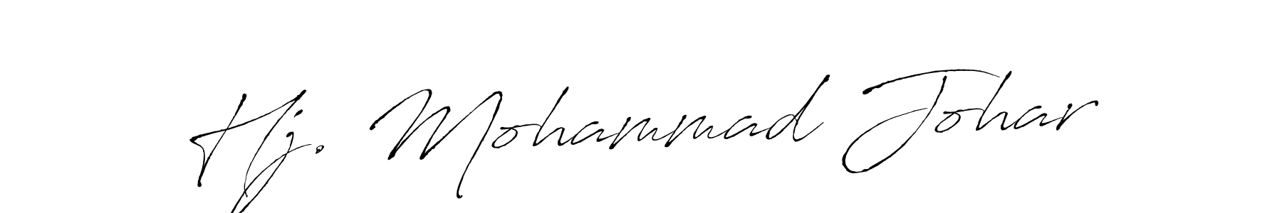 Use a signature maker to create a handwritten signature online. With this signature software, you can design (Antro_Vectra) your own signature for name Hj. Mohammad Johar. Hj. Mohammad Johar signature style 6 images and pictures png