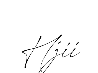 if you are searching for the best signature style for your name Hjii. so please give up your signature search. here we have designed multiple signature styles  using Antro_Vectra. Hjii signature style 6 images and pictures png