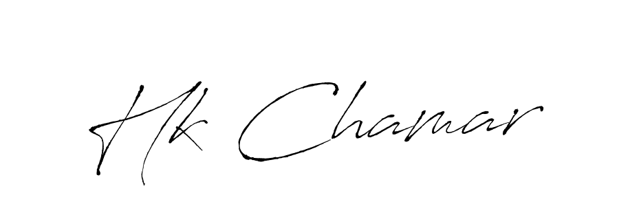 Similarly Antro_Vectra is the best handwritten signature design. Signature creator online .You can use it as an online autograph creator for name Hk Chamar. Hk Chamar signature style 6 images and pictures png