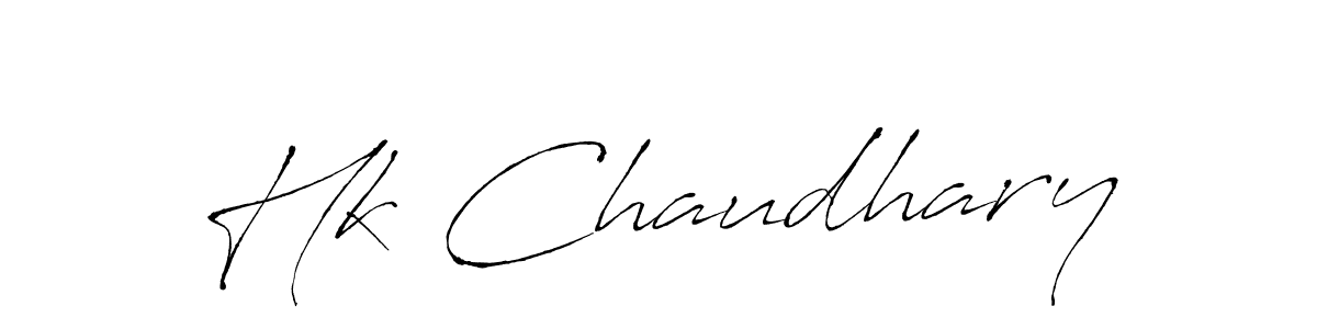 Make a beautiful signature design for name Hk Chaudhary. With this signature (Antro_Vectra) style, you can create a handwritten signature for free. Hk Chaudhary signature style 6 images and pictures png