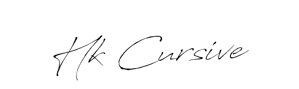 Make a beautiful signature design for name Hk Cursive. With this signature (Antro_Vectra) style, you can create a handwritten signature for free. Hk Cursive signature style 6 images and pictures png