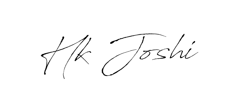 Make a beautiful signature design for name Hk Joshi. With this signature (Antro_Vectra) style, you can create a handwritten signature for free. Hk Joshi signature style 6 images and pictures png