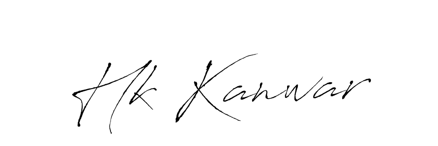You should practise on your own different ways (Antro_Vectra) to write your name (Hk Kanwar) in signature. don't let someone else do it for you. Hk Kanwar signature style 6 images and pictures png