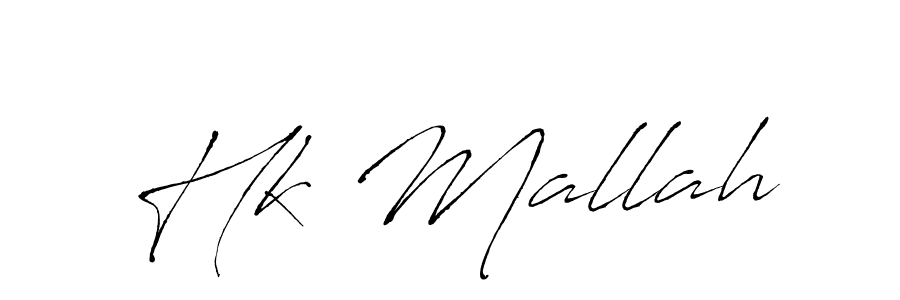 Hk Mallah stylish signature style. Best Handwritten Sign (Antro_Vectra) for my name. Handwritten Signature Collection Ideas for my name Hk Mallah. Hk Mallah signature style 6 images and pictures png