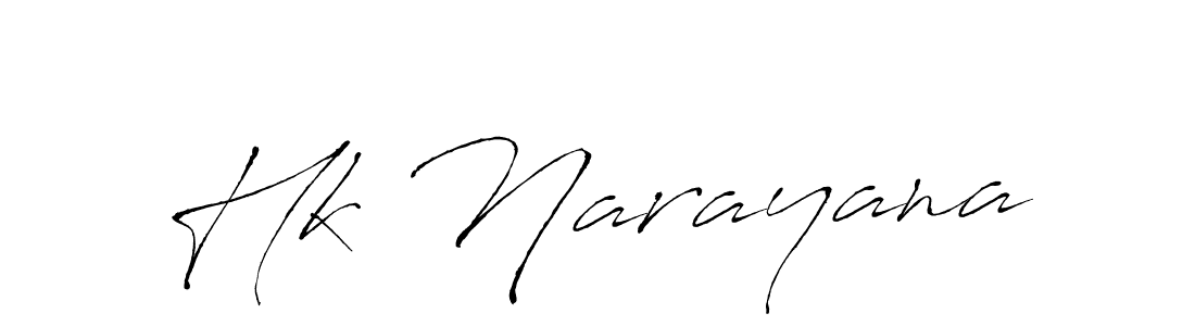 How to make Hk Narayana name signature. Use Antro_Vectra style for creating short signs online. This is the latest handwritten sign. Hk Narayana signature style 6 images and pictures png