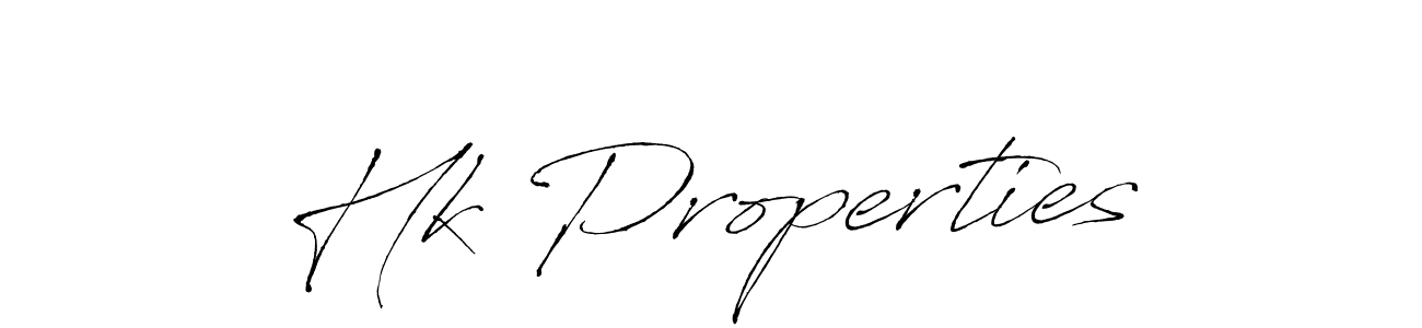 Make a beautiful signature design for name Hk Properties. With this signature (Antro_Vectra) style, you can create a handwritten signature for free. Hk Properties signature style 6 images and pictures png