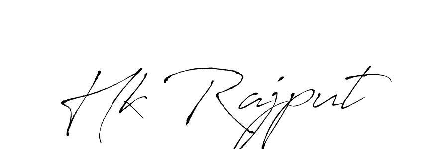 How to make Hk Rajput name signature. Use Antro_Vectra style for creating short signs online. This is the latest handwritten sign. Hk Rajput signature style 6 images and pictures png