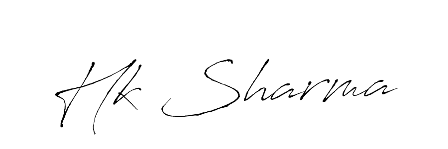 Make a beautiful signature design for name Hk Sharma. With this signature (Antro_Vectra) style, you can create a handwritten signature for free. Hk Sharma signature style 6 images and pictures png