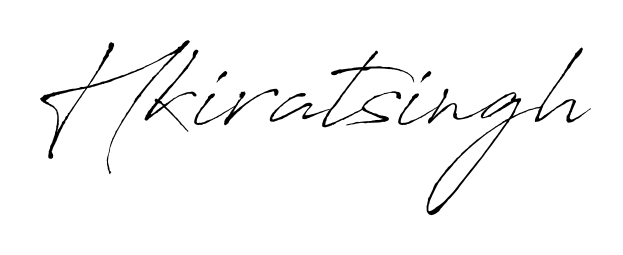 A classic penmanship look for Hkiratsingh. The Antro_Vectra font brings timeless elegance and confidence to every signed document. Hkiratsingh signature style 6 images and pictures png