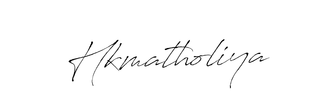 Use a signature maker to create a handwritten signature online. With this signature software, you can design (Antro_Vectra) your own signature for name Hkmatholiya. Hkmatholiya signature style 6 images and pictures png