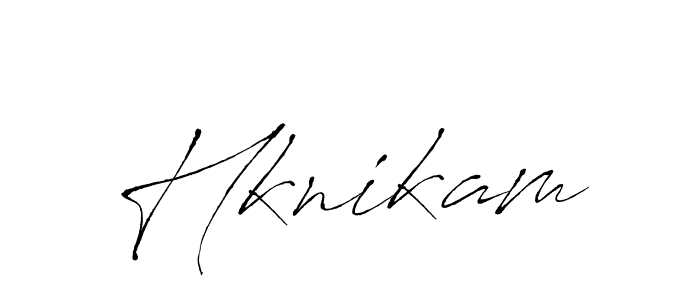 Make a beautiful signature design for name Hknikam. With this signature (Antro_Vectra) style, you can create a handwritten signature for free. Hknikam signature style 6 images and pictures png