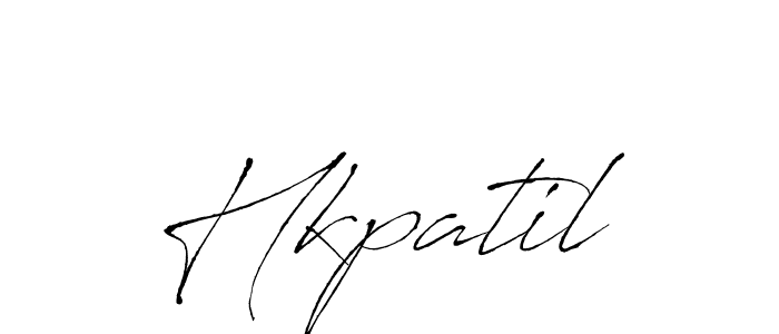 How to make Hkpatil name signature. Use Antro_Vectra style for creating short signs online. This is the latest handwritten sign. Hkpatil signature style 6 images and pictures png