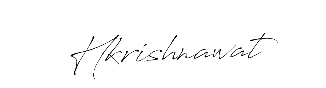 Make a beautiful signature design for name Hkrishnawat. With this signature (Antro_Vectra) style, you can create a handwritten signature for free. Hkrishnawat signature style 6 images and pictures png