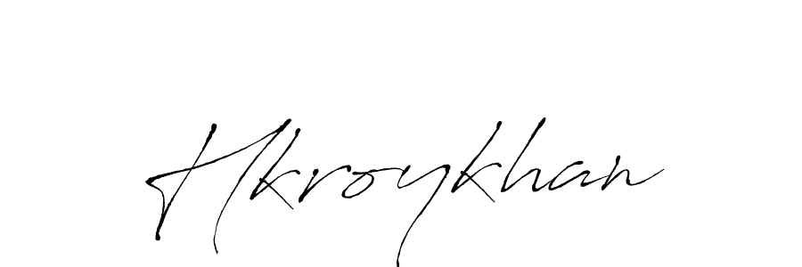 How to Draw Hkroykhan signature style? Antro_Vectra is a latest design signature styles for name Hkroykhan. Hkroykhan signature style 6 images and pictures png