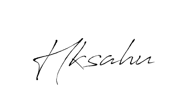 Create a beautiful signature design for name Hksahu. With this signature (Antro_Vectra) fonts, you can make a handwritten signature for free. Hksahu signature style 6 images and pictures png