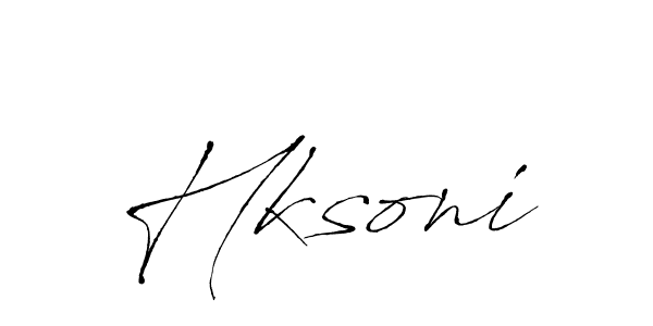 Create a beautiful signature design for name Hksoni. With this signature (Antro_Vectra) fonts, you can make a handwritten signature for free. Hksoni signature style 6 images and pictures png