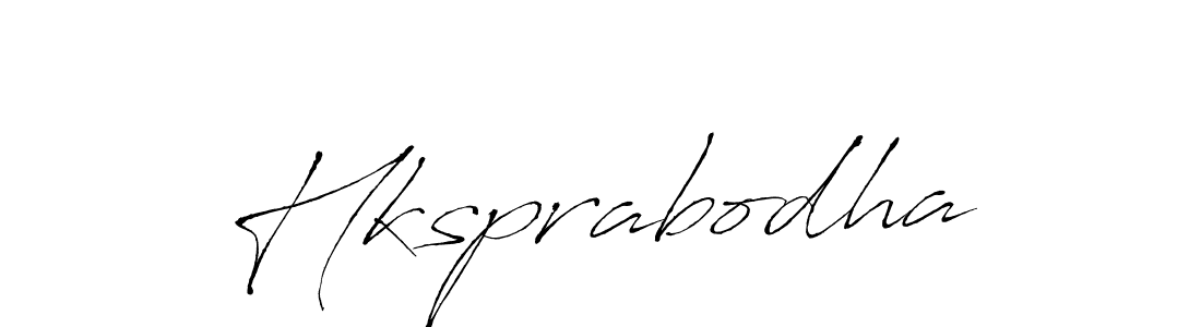 How to make Hksprabodha name signature. Use Antro_Vectra style for creating short signs online. This is the latest handwritten sign. Hksprabodha signature style 6 images and pictures png