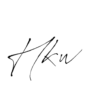 How to make Hkw signature? Antro_Vectra is a professional autograph style. Create handwritten signature for Hkw name. Hkw signature style 6 images and pictures png