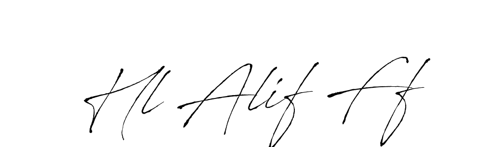 Hl Alif Ff stylish signature style. Best Handwritten Sign (Antro_Vectra) for my name. Handwritten Signature Collection Ideas for my name Hl Alif Ff. Hl Alif Ff signature style 6 images and pictures png
