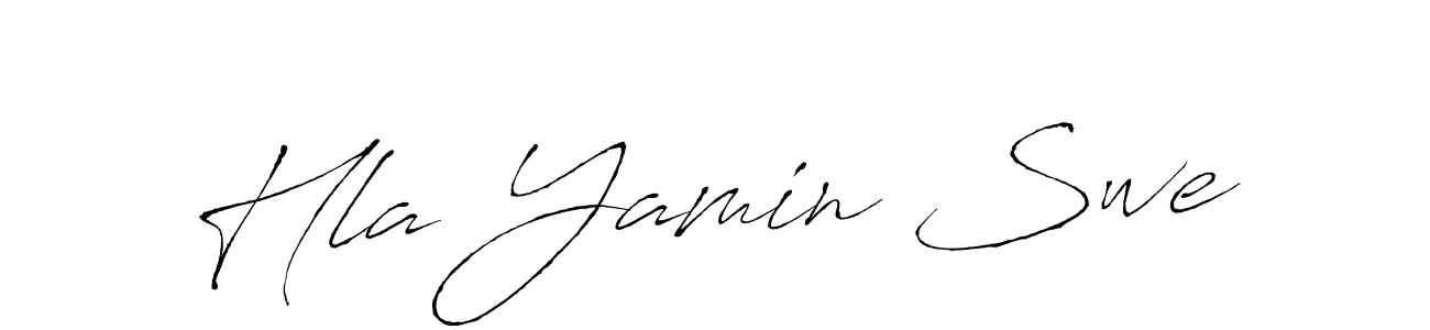 Make a beautiful signature design for name Hla Yamin Swe. With this signature (Antro_Vectra) style, you can create a handwritten signature for free. Hla Yamin Swe signature style 6 images and pictures png