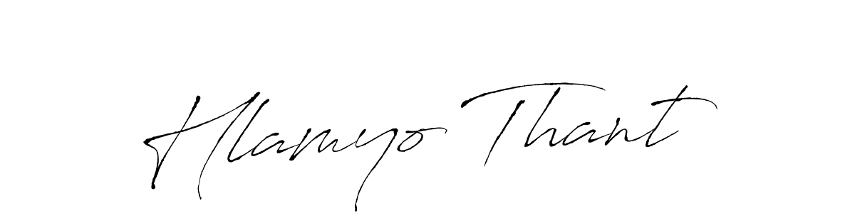 Make a beautiful signature design for name Hlamyo Thant. With this signature (Antro_Vectra) style, you can create a handwritten signature for free. Hlamyo Thant signature style 6 images and pictures png