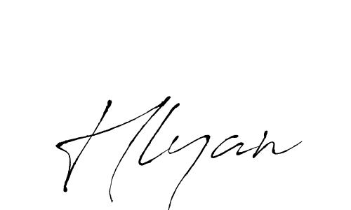 You should practise on your own different ways (Antro_Vectra) to write your name (Hlyan) in signature. don't let someone else do it for you. Hlyan signature style 6 images and pictures png