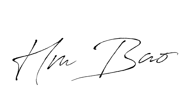 The best way (Antro_Vectra) to make a short signature is to pick only two or three words in your name. The name Hm Bao include a total of six letters. For converting this name. Hm Bao signature style 6 images and pictures png