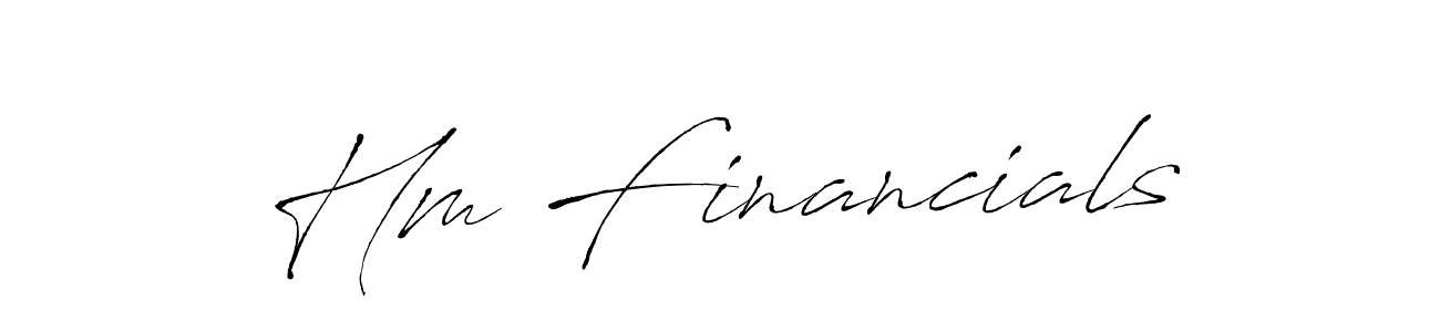 Use a signature maker to create a handwritten signature online. With this signature software, you can design (Antro_Vectra) your own signature for name Hm Financials. Hm Financials signature style 6 images and pictures png
