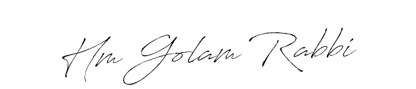 Use a signature maker to create a handwritten signature online. With this signature software, you can design (Antro_Vectra) your own signature for name Hm Golam Rabbi. Hm Golam Rabbi signature style 6 images and pictures png