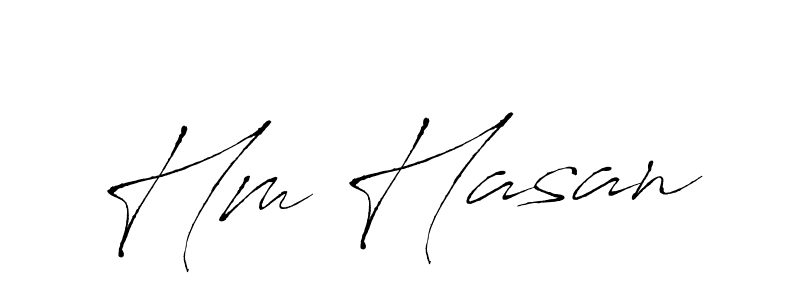 Create a beautiful signature design for name Hm Hasan. With this signature (Antro_Vectra) fonts, you can make a handwritten signature for free. Hm Hasan signature style 6 images and pictures png