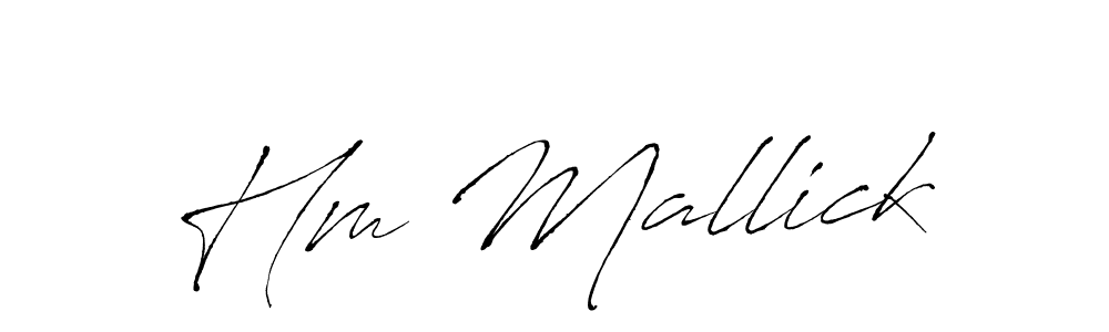 You should practise on your own different ways (Antro_Vectra) to write your name (Hm Mallick) in signature. don't let someone else do it for you. Hm Mallick signature style 6 images and pictures png