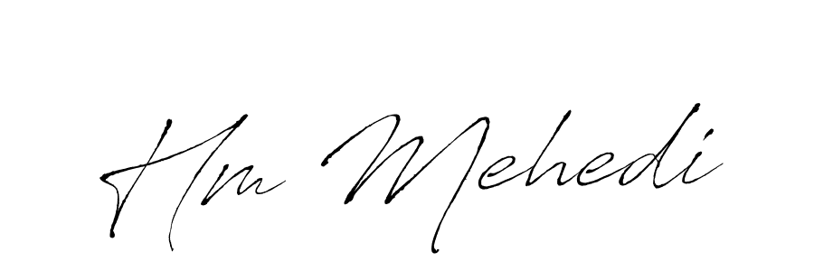 Create a beautiful signature design for name Hm Mehedi. With this signature (Antro_Vectra) fonts, you can make a handwritten signature for free. Hm Mehedi signature style 6 images and pictures png