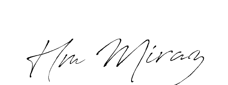 Create a beautiful signature design for name Hm Miraz. With this signature (Antro_Vectra) fonts, you can make a handwritten signature for free. Hm Miraz signature style 6 images and pictures png