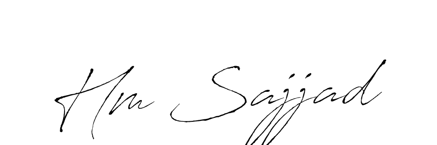 The best way (Antro_Vectra) to make a short signature is to pick only two or three words in your name. The name Hm Sajjad include a total of six letters. For converting this name. Hm Sajjad signature style 6 images and pictures png