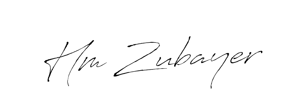 Create a beautiful signature design for name Hm Zubayer. With this signature (Antro_Vectra) fonts, you can make a handwritten signature for free. Hm Zubayer signature style 6 images and pictures png