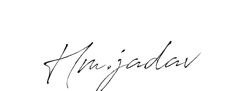 Make a beautiful signature design for name Hm.jadav. With this signature (Antro_Vectra) style, you can create a handwritten signature for free. Hm.jadav signature style 6 images and pictures png