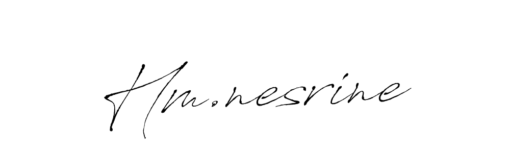 How to make Hm.nesrine name signature. Use Antro_Vectra style for creating short signs online. This is the latest handwritten sign. Hm.nesrine signature style 6 images and pictures png