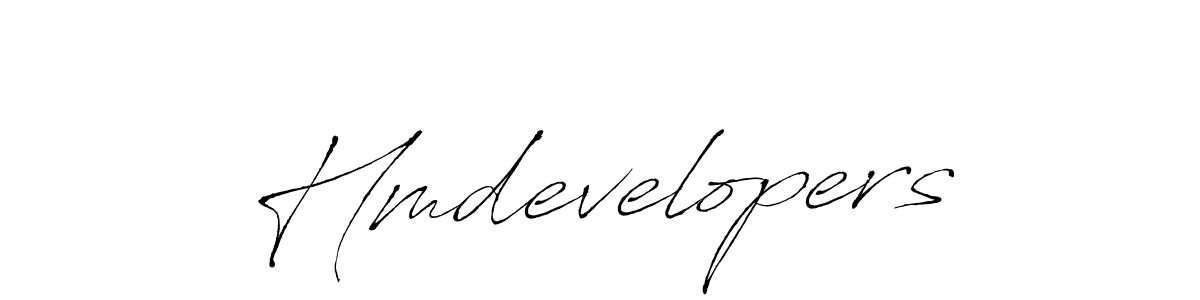 Design your own signature with our free online signature maker. With this signature software, you can create a handwritten (Antro_Vectra) signature for name Hmdevelopers. Hmdevelopers signature style 6 images and pictures png