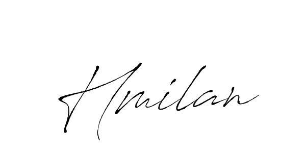 Hmilan stylish signature style. Best Handwritten Sign (Antro_Vectra) for my name. Handwritten Signature Collection Ideas for my name Hmilan. Hmilan signature style 6 images and pictures png