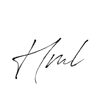 Use a signature maker to create a handwritten signature online. With this signature software, you can design (Antro_Vectra) your own signature for name Hml. Hml signature style 6 images and pictures png