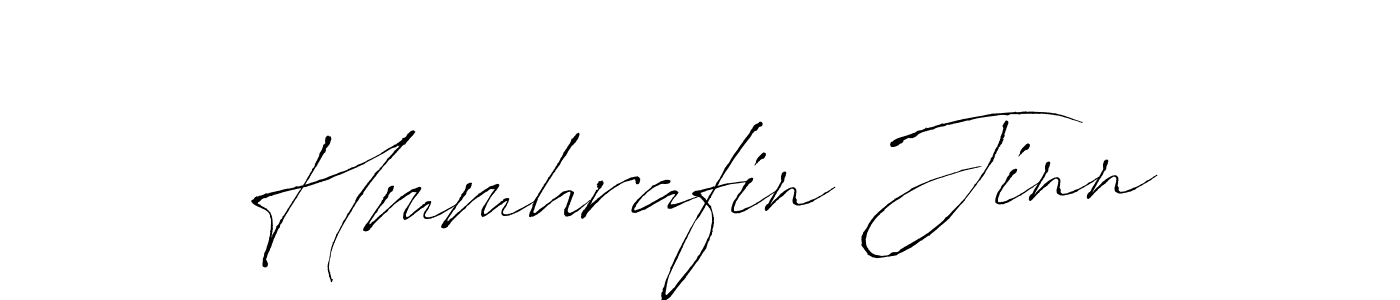 How to make Hmmhrafin Jinn name signature. Use Antro_Vectra style for creating short signs online. This is the latest handwritten sign. Hmmhrafin Jinn signature style 6 images and pictures png