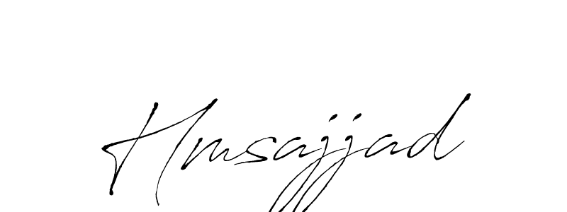 Make a beautiful signature design for name Hmsajjad. With this signature (Antro_Vectra) style, you can create a handwritten signature for free. Hmsajjad signature style 6 images and pictures png