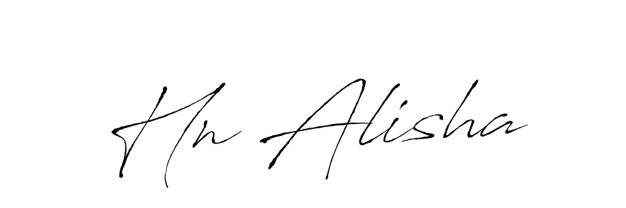 You should practise on your own different ways (Antro_Vectra) to write your name (Hn Alisha) in signature. don't let someone else do it for you. Hn Alisha signature style 6 images and pictures png