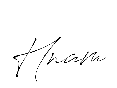 Use a signature maker to create a handwritten signature online. With this signature software, you can design (Antro_Vectra) your own signature for name Hnam. Hnam signature style 6 images and pictures png