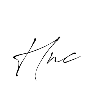 Make a beautiful signature design for name Hnc. With this signature (Antro_Vectra) style, you can create a handwritten signature for free. Hnc signature style 6 images and pictures png