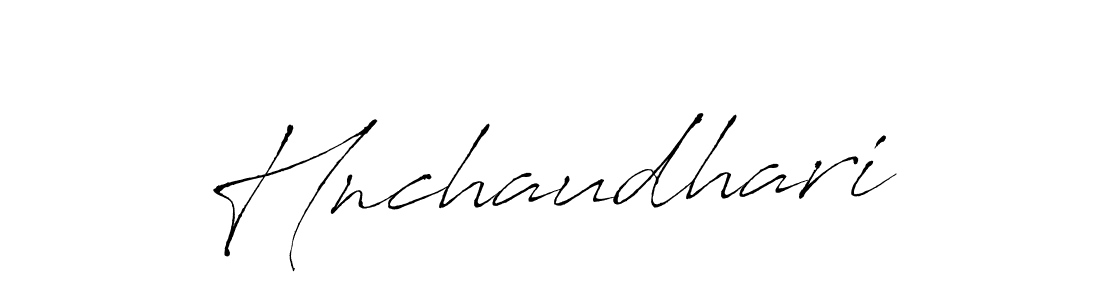 How to make Hnchaudhari signature? Antro_Vectra is a professional autograph style. Create handwritten signature for Hnchaudhari name. Hnchaudhari signature style 6 images and pictures png