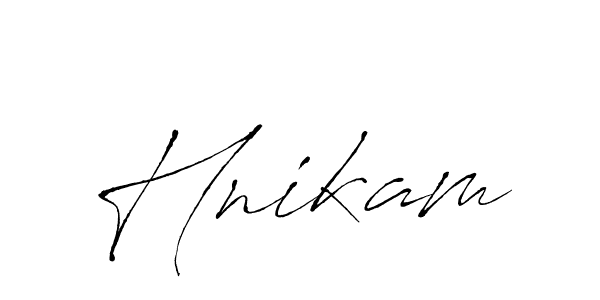 Hnikam stylish signature style. Best Handwritten Sign (Antro_Vectra) for my name. Handwritten Signature Collection Ideas for my name Hnikam. Hnikam signature style 6 images and pictures png