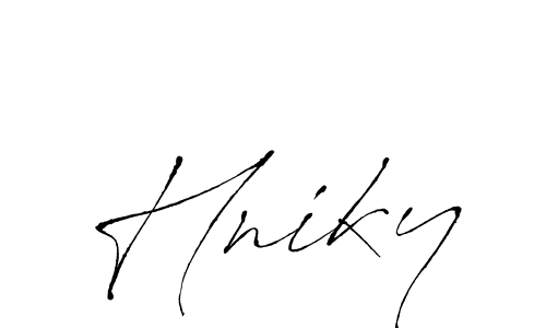 if you are searching for the best signature style for your name Hniky. so please give up your signature search. here we have designed multiple signature styles  using Antro_Vectra. Hniky signature style 6 images and pictures png