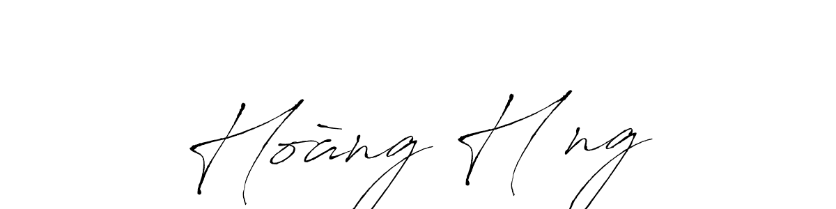 Also You can easily find your signature by using the search form. We will create Hoàng Hưng name handwritten signature images for you free of cost using Antro_Vectra sign style. Hoàng Hưng signature style 6 images and pictures png