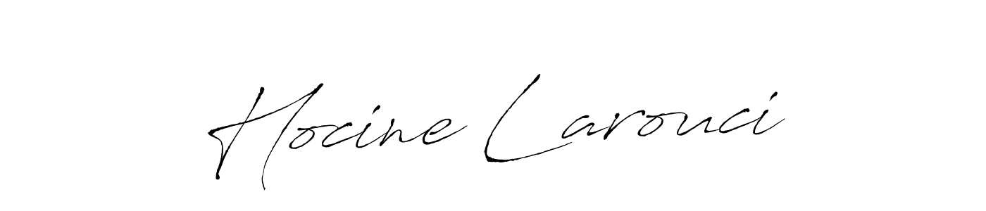 Design your own signature with our free online signature maker. With this signature software, you can create a handwritten (Antro_Vectra) signature for name Hocine Larouci. Hocine Larouci signature style 6 images and pictures png